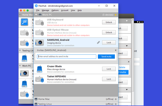 USB sur IP réseau Internet