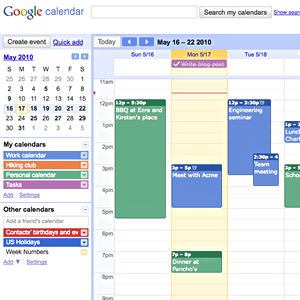 sms au calendrier google