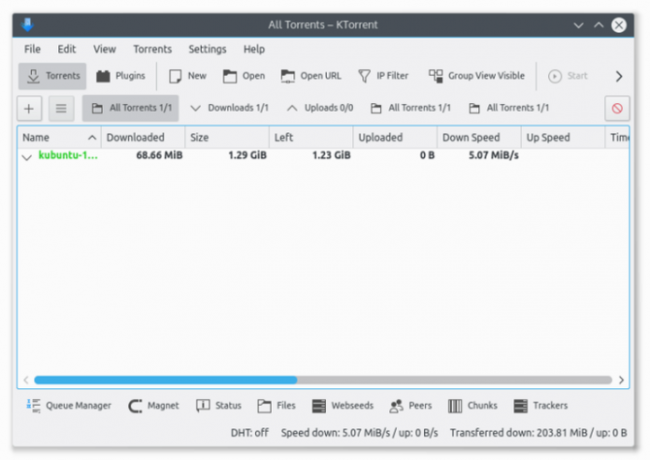 Client torrent KTorrent pour Linux