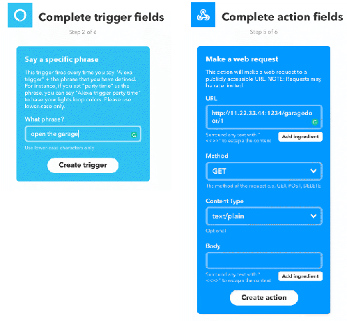 IFTTT Alexa et applet webhook