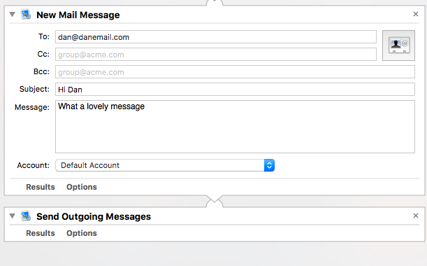 automate message sortant calendrier e-mail mac