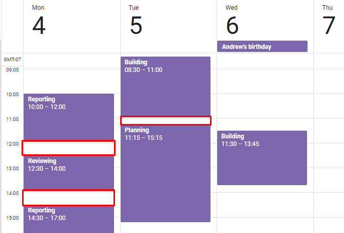 secret focus productivité tâches par lots calendrier google