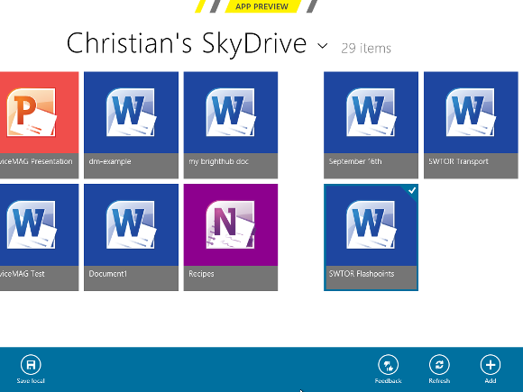 Téléchargez des images à partir du cloud SkyDrive sous Windows 8