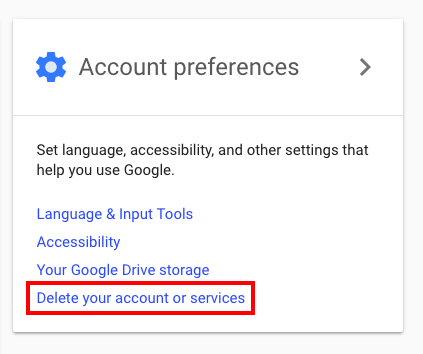 supprimer en toute sécurité le compte google ou gmail