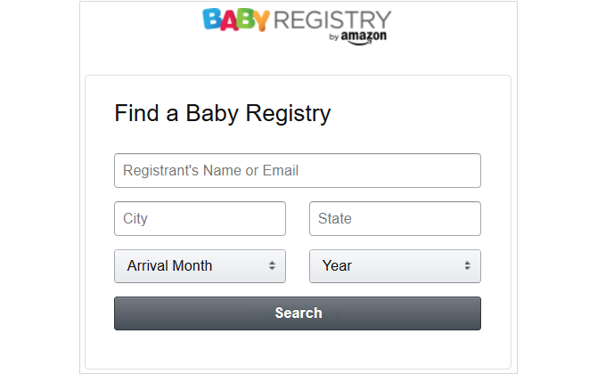 recherche de registre bébé Amazon