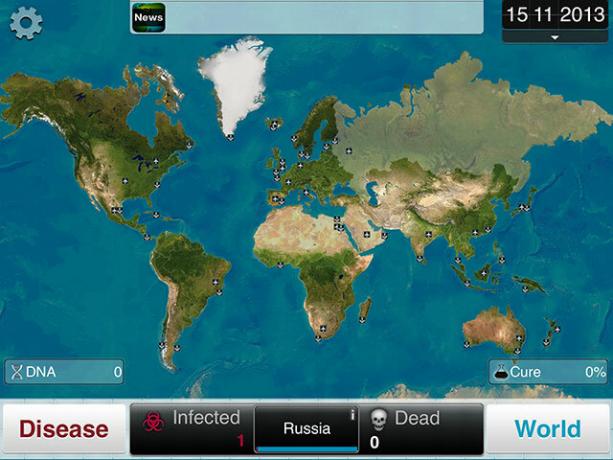 Choisissez une maladie et anéantissez l'humanité à Plague Inc. carte pandémique