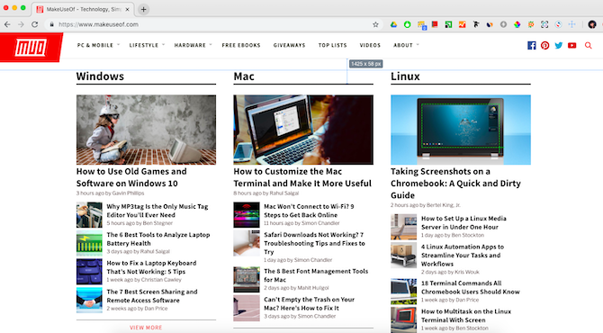 Dimensions, une extension Chrome pour mesurer des objets sur une page Web