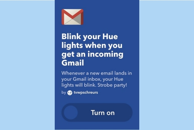 ifttt gmail clignote lumières intelligentes