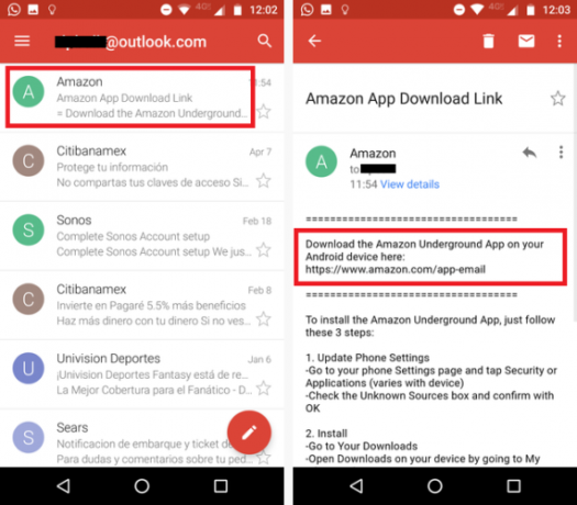 Google Play contre Amazon Appstore: quel est le meilleur? appstore apk email 571x500