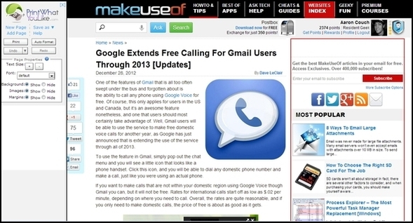 Principaux conseils et outils pour vous aider à imprimer des pages Web Article PrintWhatYouLike