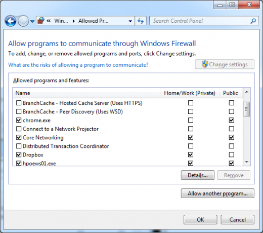 examen du pare-feu windows 7