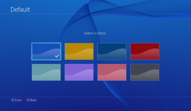 Modification du schéma de couleurs PS4