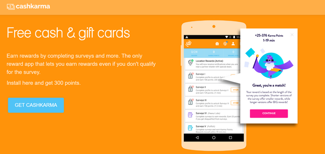 Enquête sur l'application Cash Karma Payed Survey pour iPhone Android