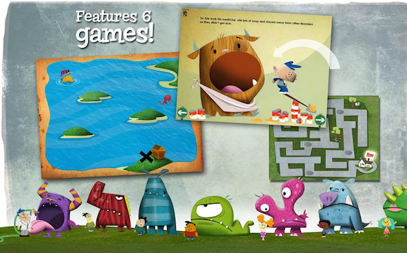 4 eBooks Android interactifs magnifiques pour les enfants Enfants Ebooks Monster4