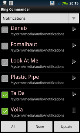 andoid ringtone manager