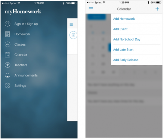 application iphone myhomework