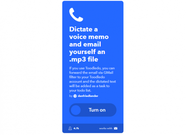 Le guide IFTTT ultime: utilisez l'outil le plus puissant du Web comme un pro 34IFTTT VoiceMemoToEmail