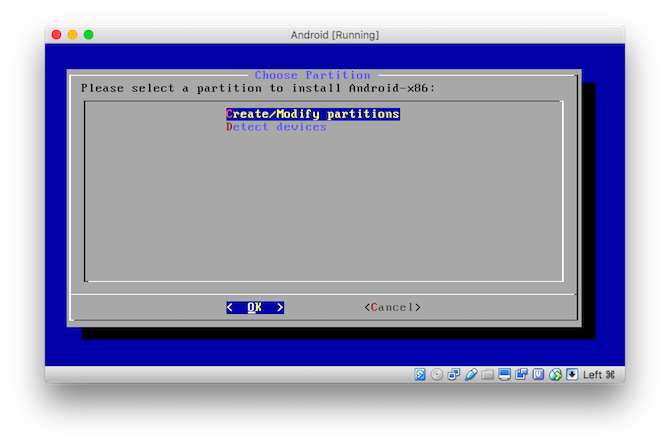Comment exécuter des applications Android sur macOS créer une partition