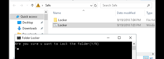 Comment protéger par mot de passe un dossier dans le verrou d'invite cmd du casier Windows