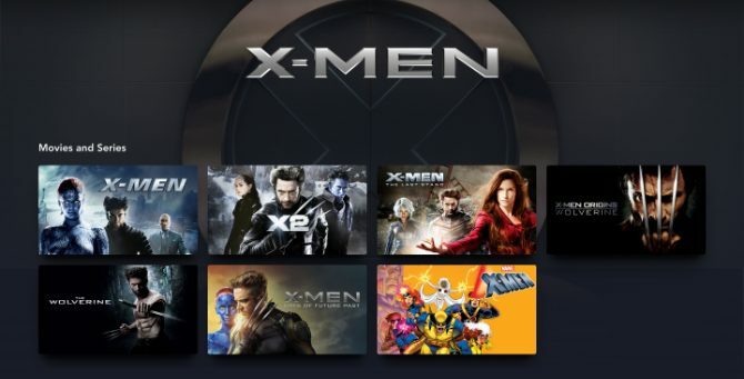 Films et émissions de télévision X-Men sur Disney+