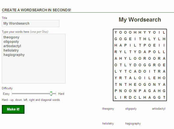 créateur de recherche de mots