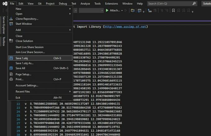 Différentes options pour enregistrer vos fichiers OBJ dans Visual Studio Code