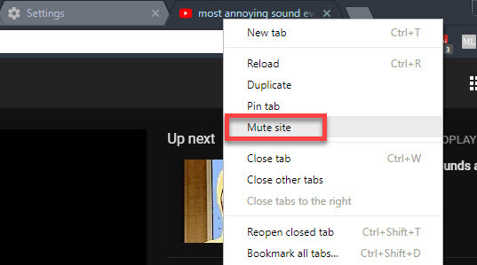 Comment désactiver des sites Web entiers dans Chrome Chrome Mute Site