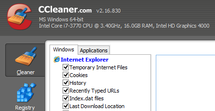 Il s'agit d'une capture d'écran de l'un des meilleurs programmes Windows. Ça s'appelle CCleaner