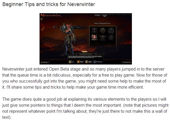 site Web Neverwinter