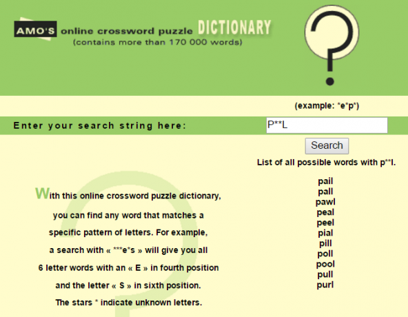 13 dictionnaires en ligne uniques pour chaque situation AmosCrosswordDictionary web
