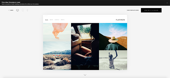 Les meilleurs modèles Squarespace Flatiron