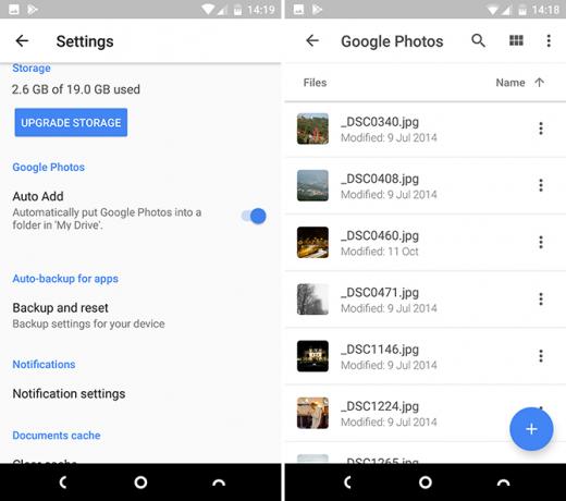 fonctionnalités de Google Drive pour Android