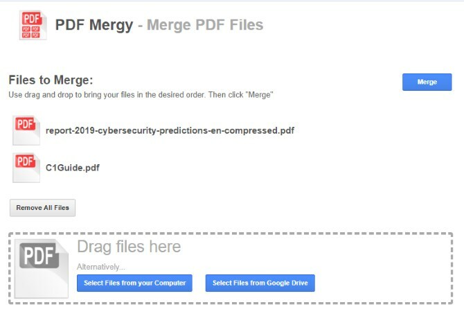 Fusion de deux PDF avec PDF Mergy