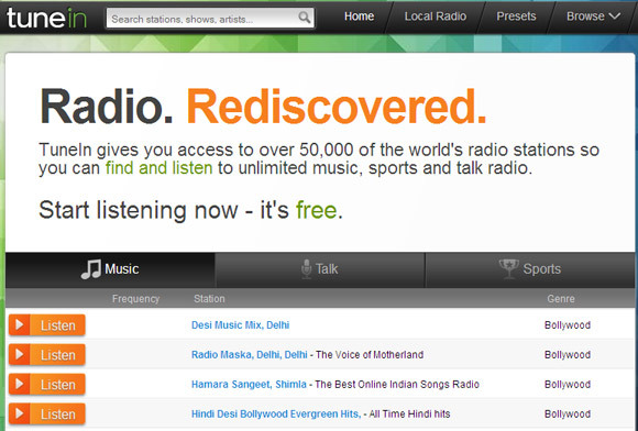 radio tunein