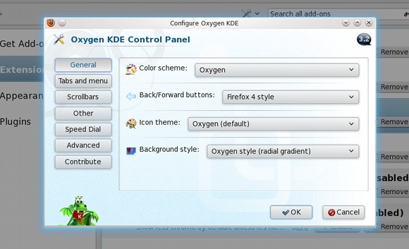 thème oxygène kde firefox