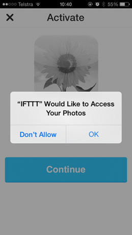 Mettez votre iPhone au travail avec IFTTT autoriser