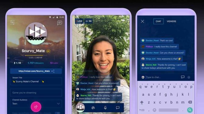 Microsoft Mixer Create App arrive sur Rival Amazon Twitch mixer trois écrans