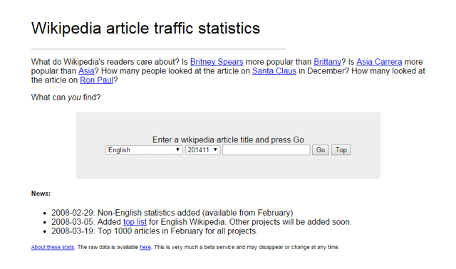 Statistiques Wikipédia