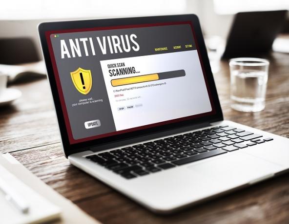 analyse antivirus sur ordinateur portable