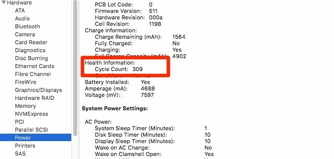 cycle de batterie-compte-mac