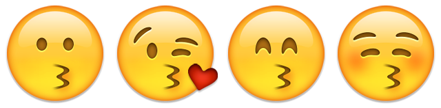 baisers amour romance emoji émoticône