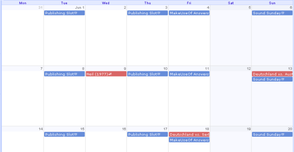 script de calendrier Google