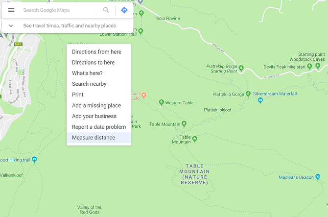 google maps mesure la distance menu clic droit