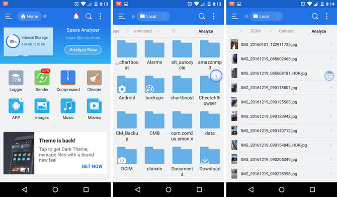 ES File Explorer: est-ce le meilleur gestionnaire de fichiers pour Android? interface de l'explorateur de fichiers es