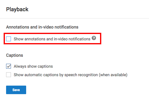 Comment désactiver les annotations ennuyeuses de YouTube Annotations1