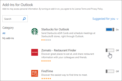 Compléments Outlook