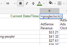 fonctions de feuille de calcul google