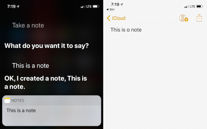 Fonctionnalités d'Apple Notes - Demandez à Siri