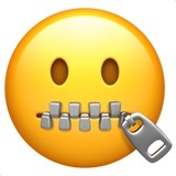 émoticône emoji shush