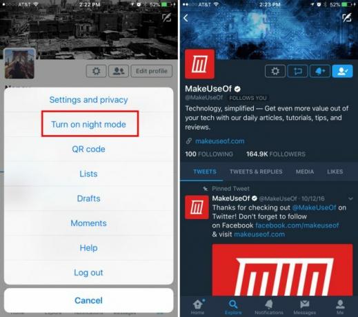 Ces applications populaires prennent en charge le mode nuit sur iOS Twitter Night Mode e1496342395135